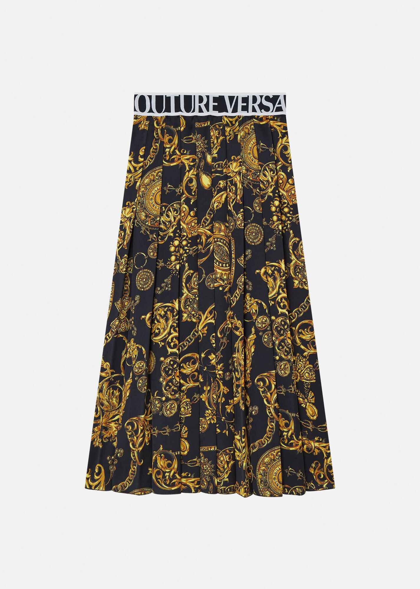 Regalia Baroque Print Pleated Midi Skirt - 1
