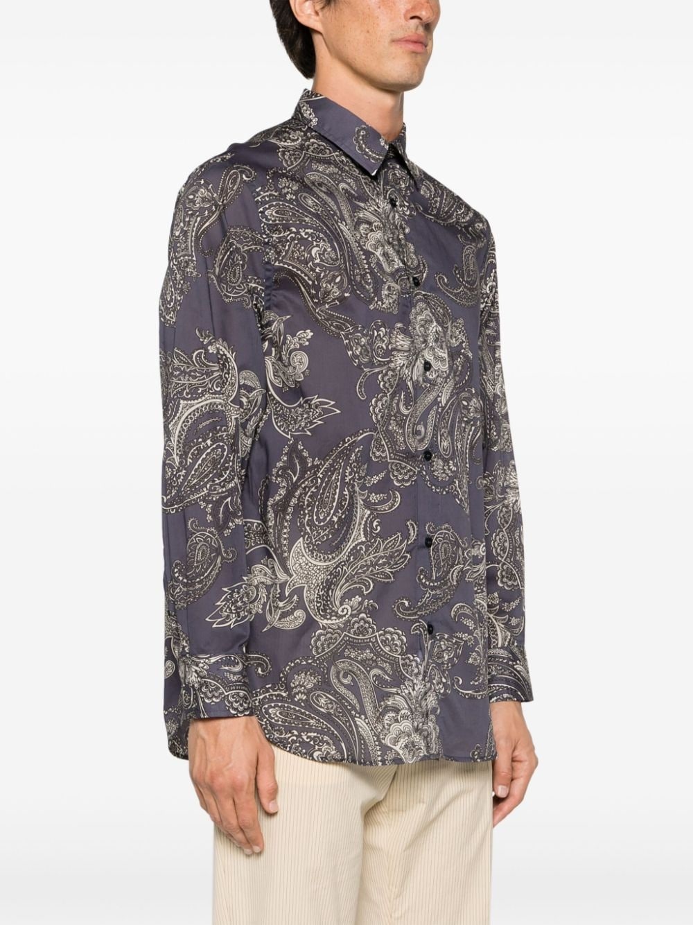 paisley-print cotton shirt - 3