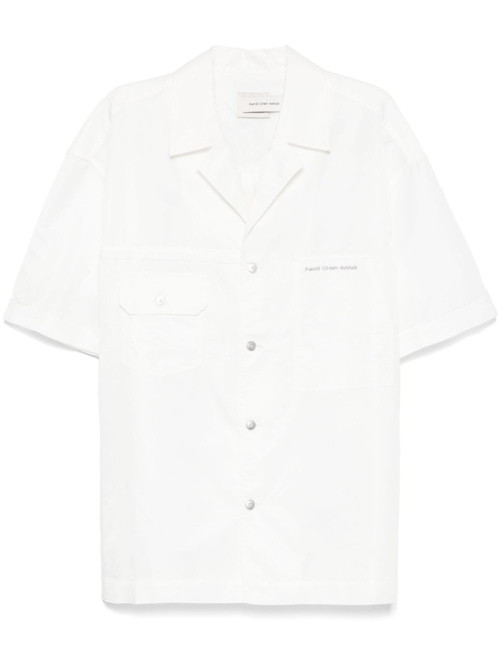 logo-embroidered shirt - 1
