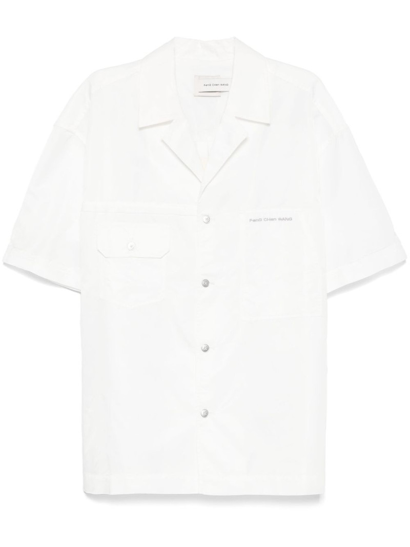 logo-embroidered shirt 1