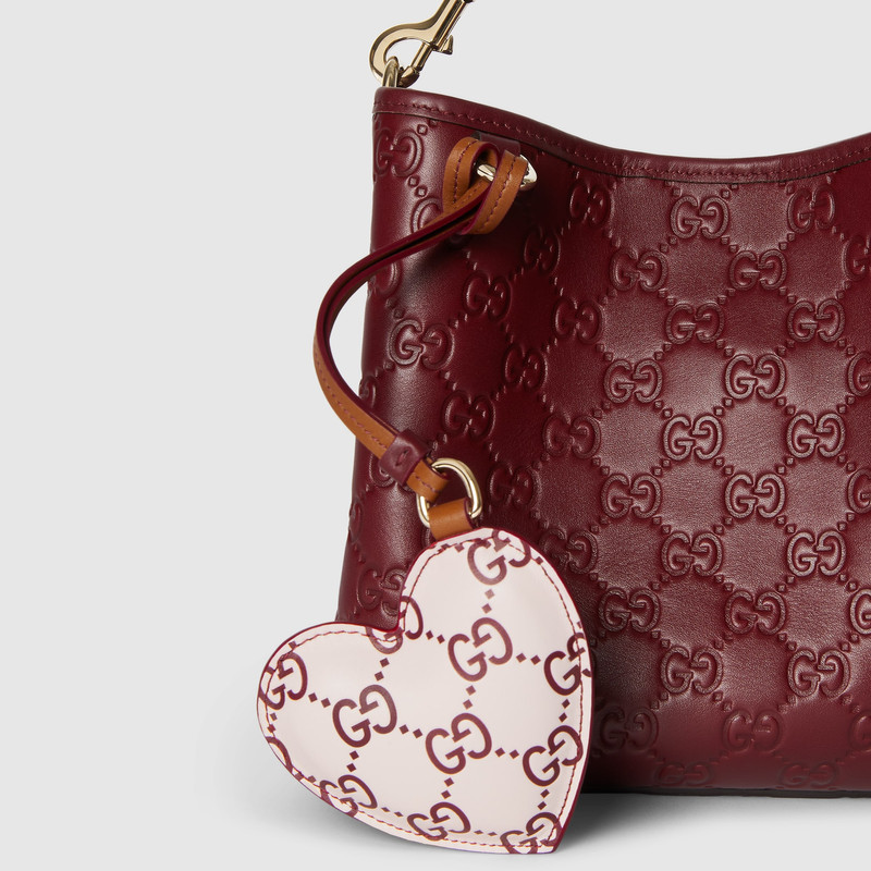 Heart-shaped bag charm 4