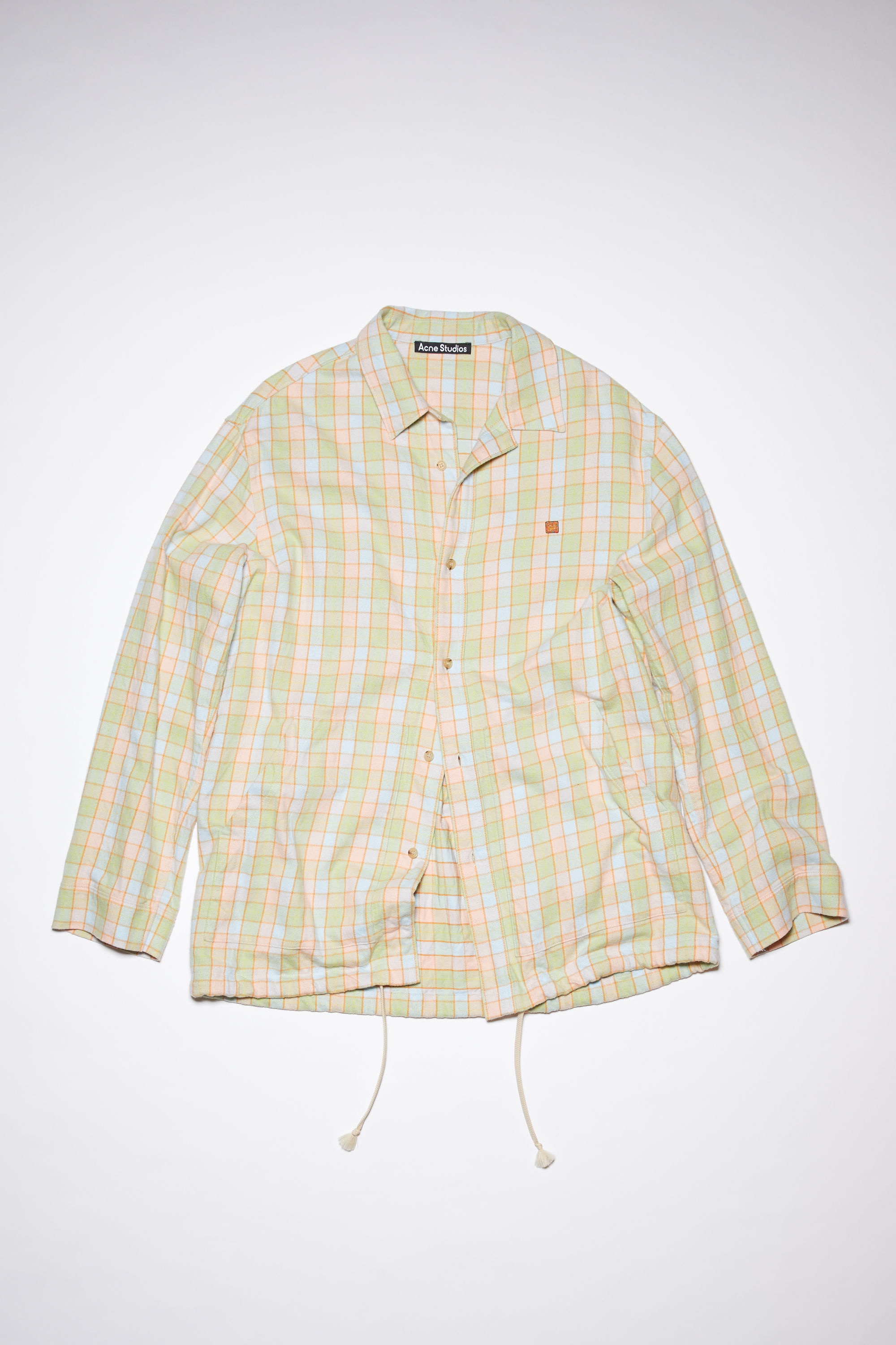 Flannel shirt - Orange/beige - 1