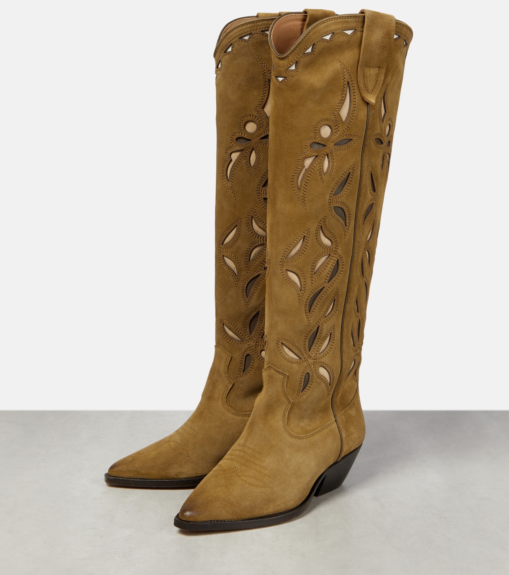 Denvee suede knee-high cowboy boots - 5