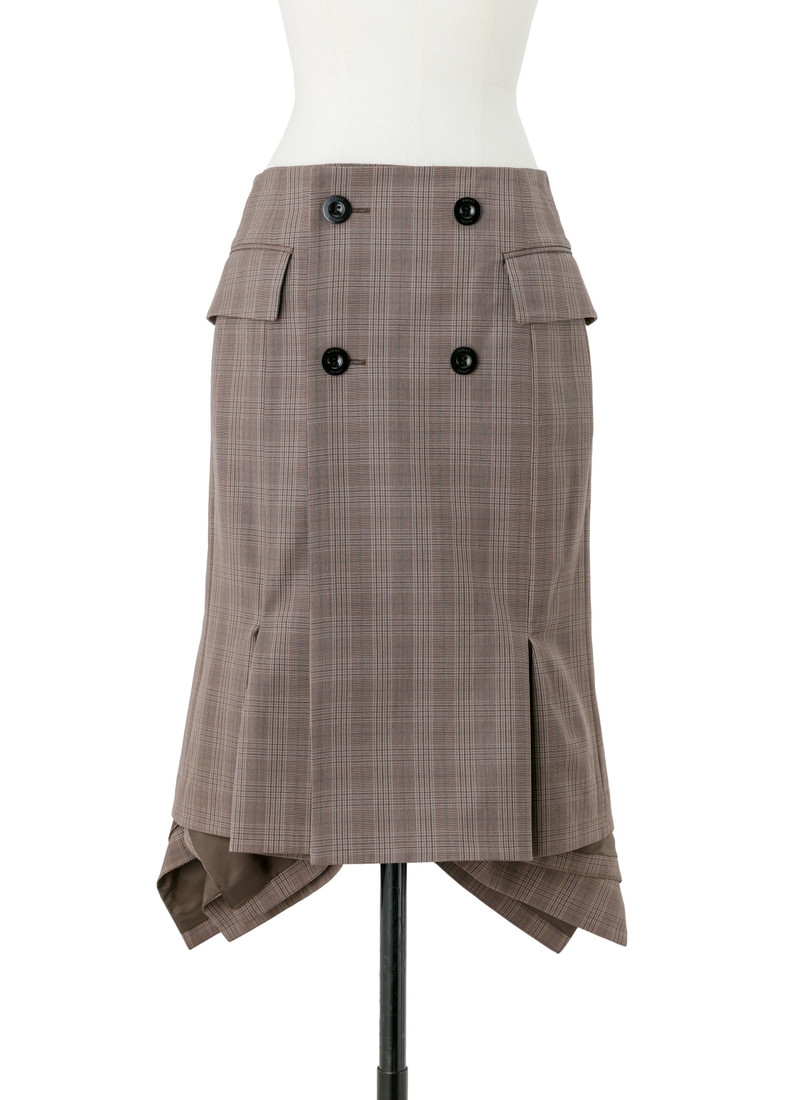 Wool Silk Suiting Skirt 1