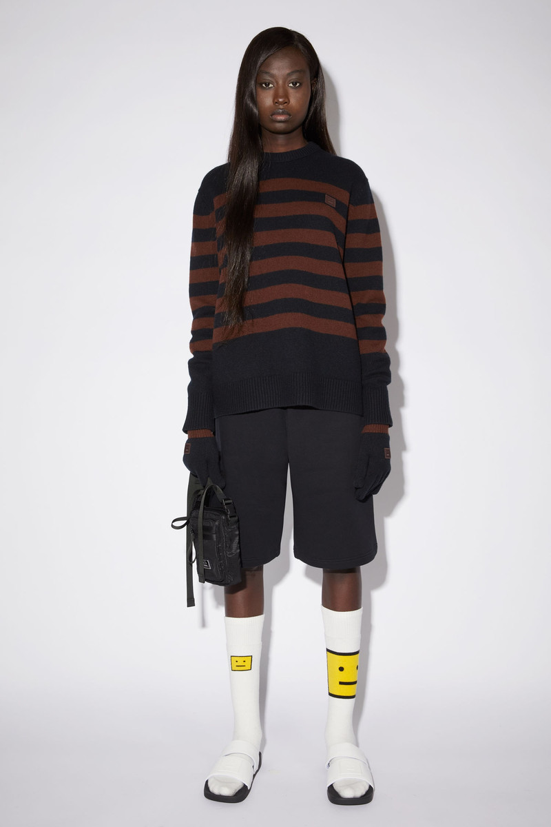 Acne Studios Wool face gloves - Black/brown outlook