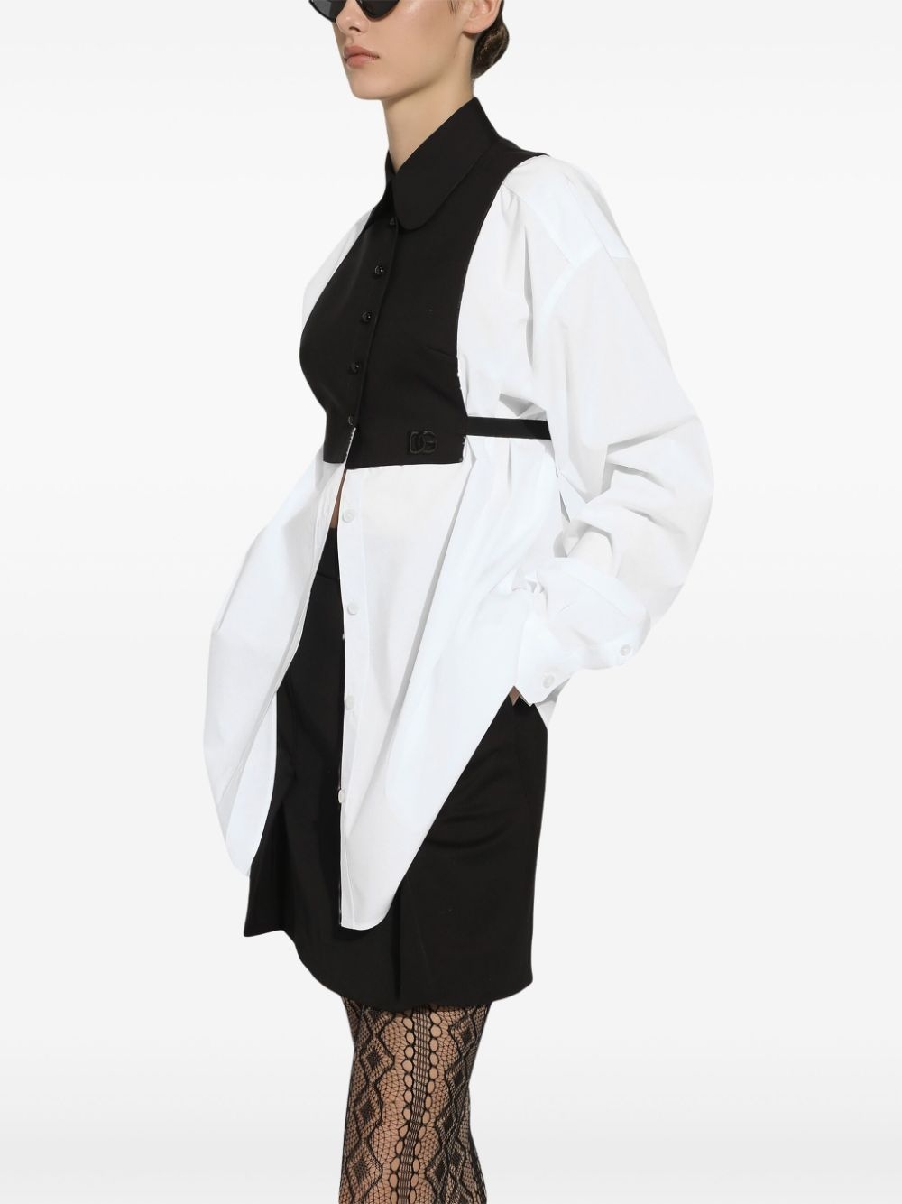 bib-detail oversize shirt - 5