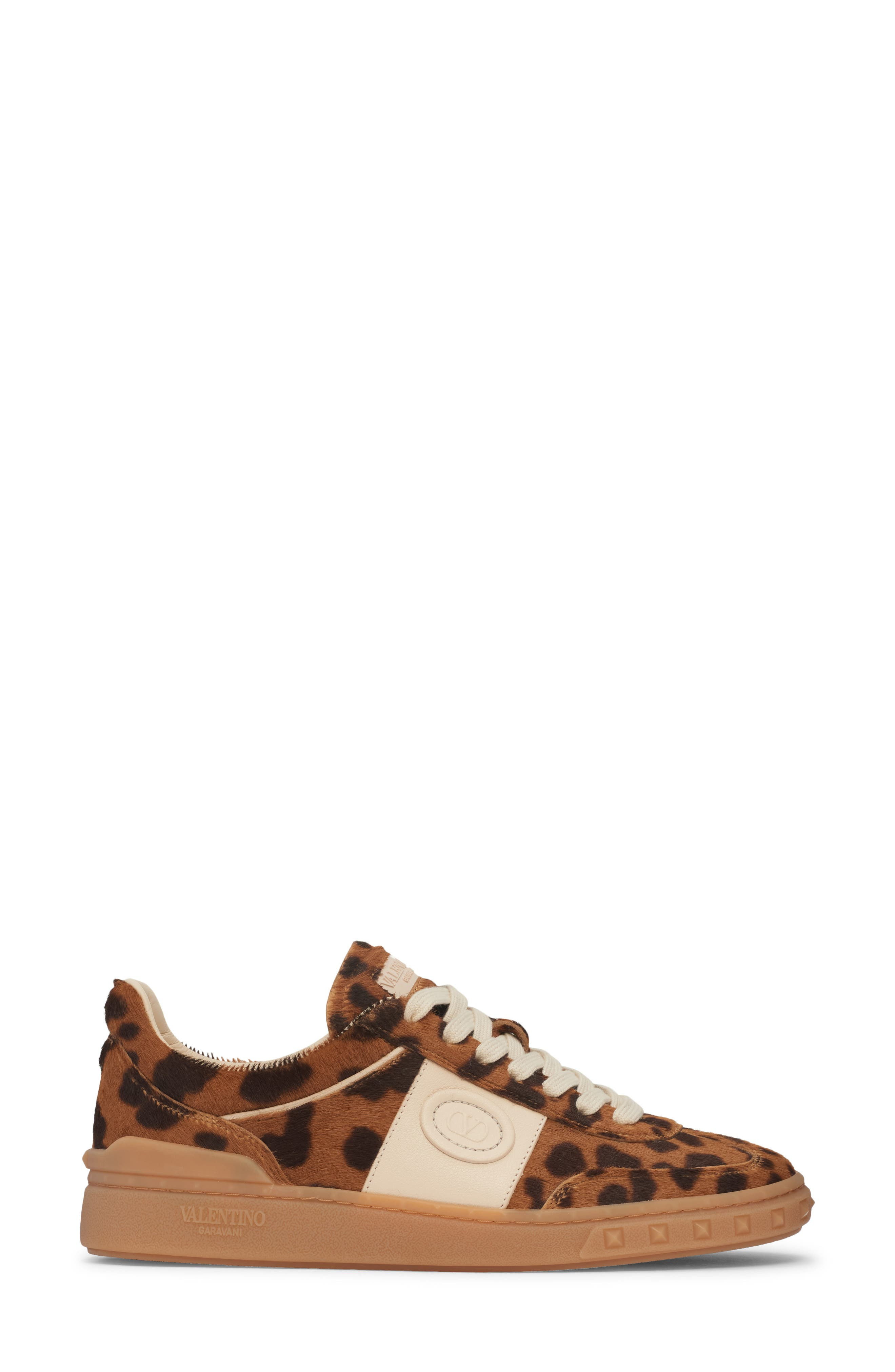 Valentino Upvillage Genuine Calf Hair Low Top Sneaker in Miele Moro/Ambra Calf Hair at Nordstrom - 3