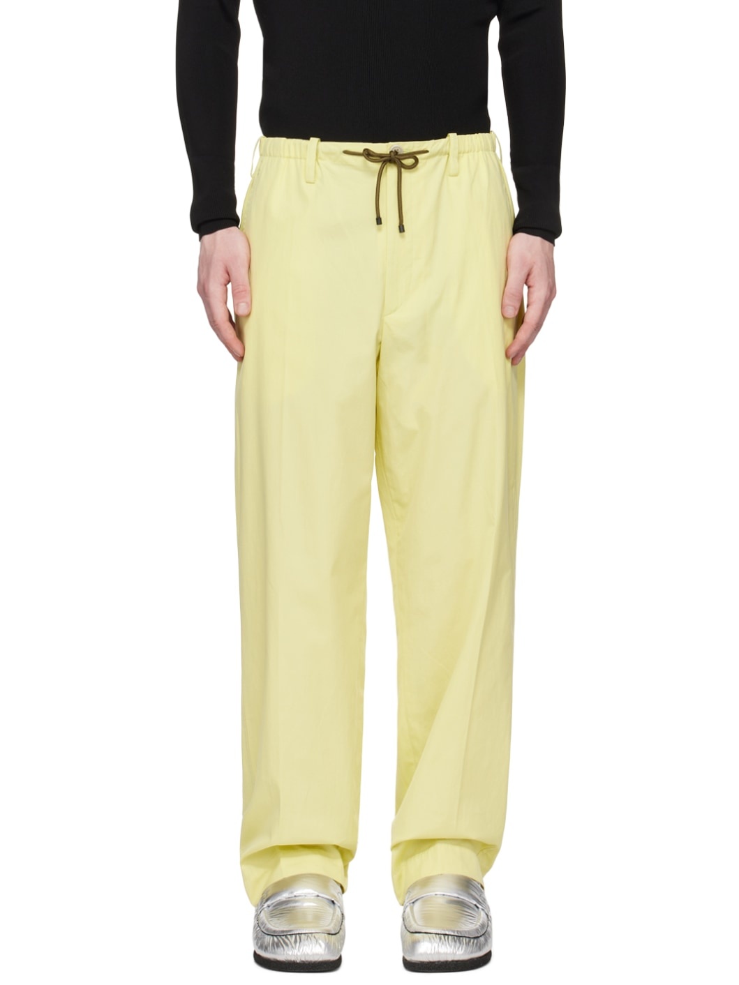 Yellow Drawstring Trousers - 1