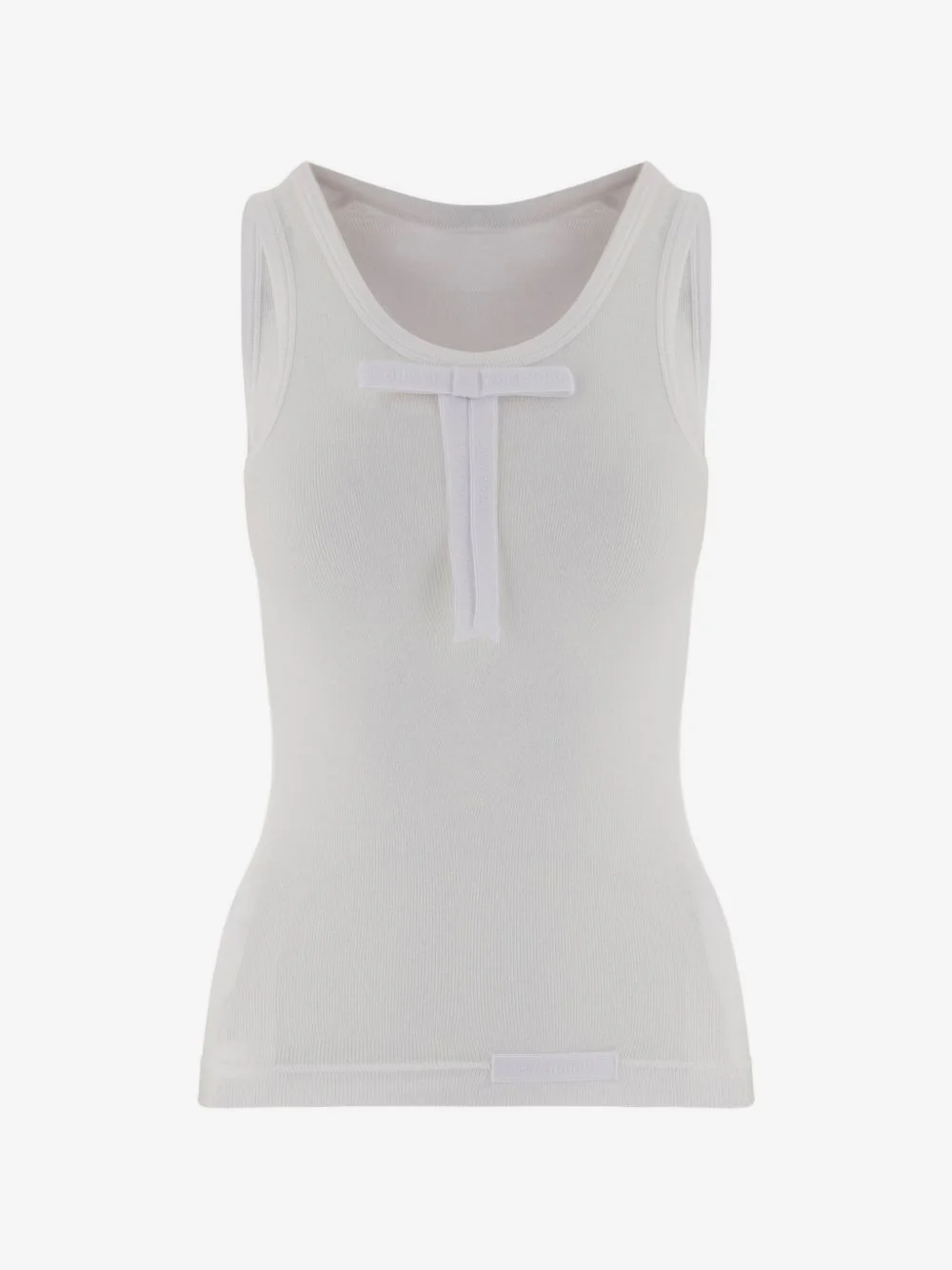 ribbed bow-detail vest top - 1