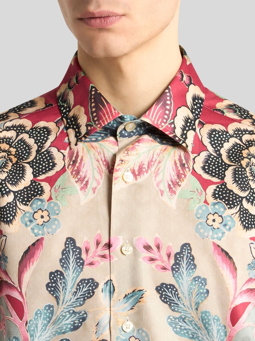 COTTON SHIRT WITH PLACED PRINT - 3