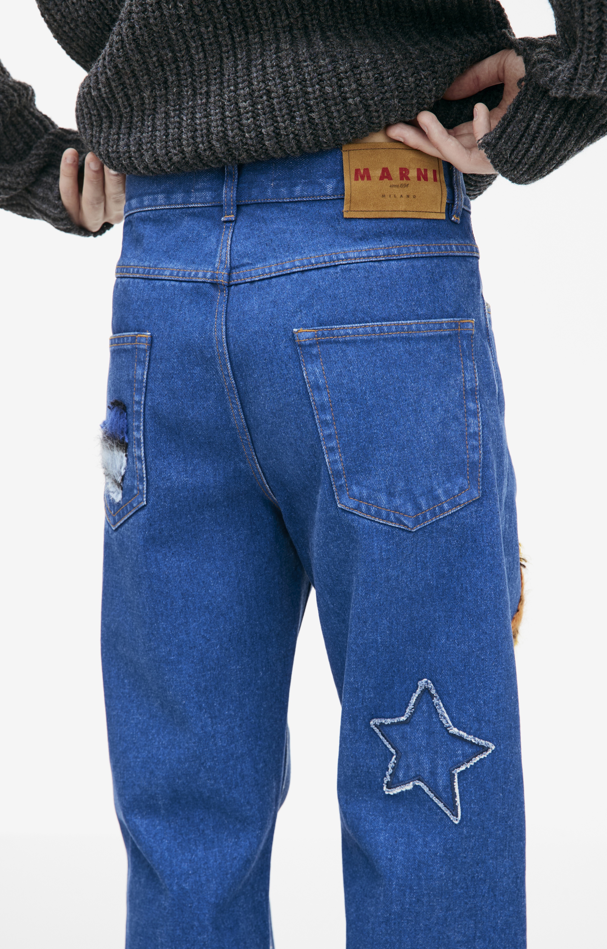 STRAIGHT JEANS WITH PATCHES - 5