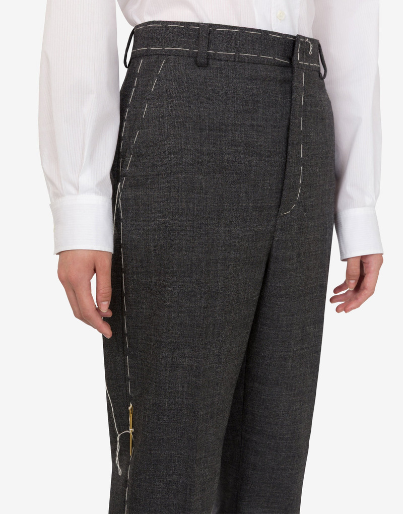 EMBROIDERED WOOL CANVAS PANTS 4