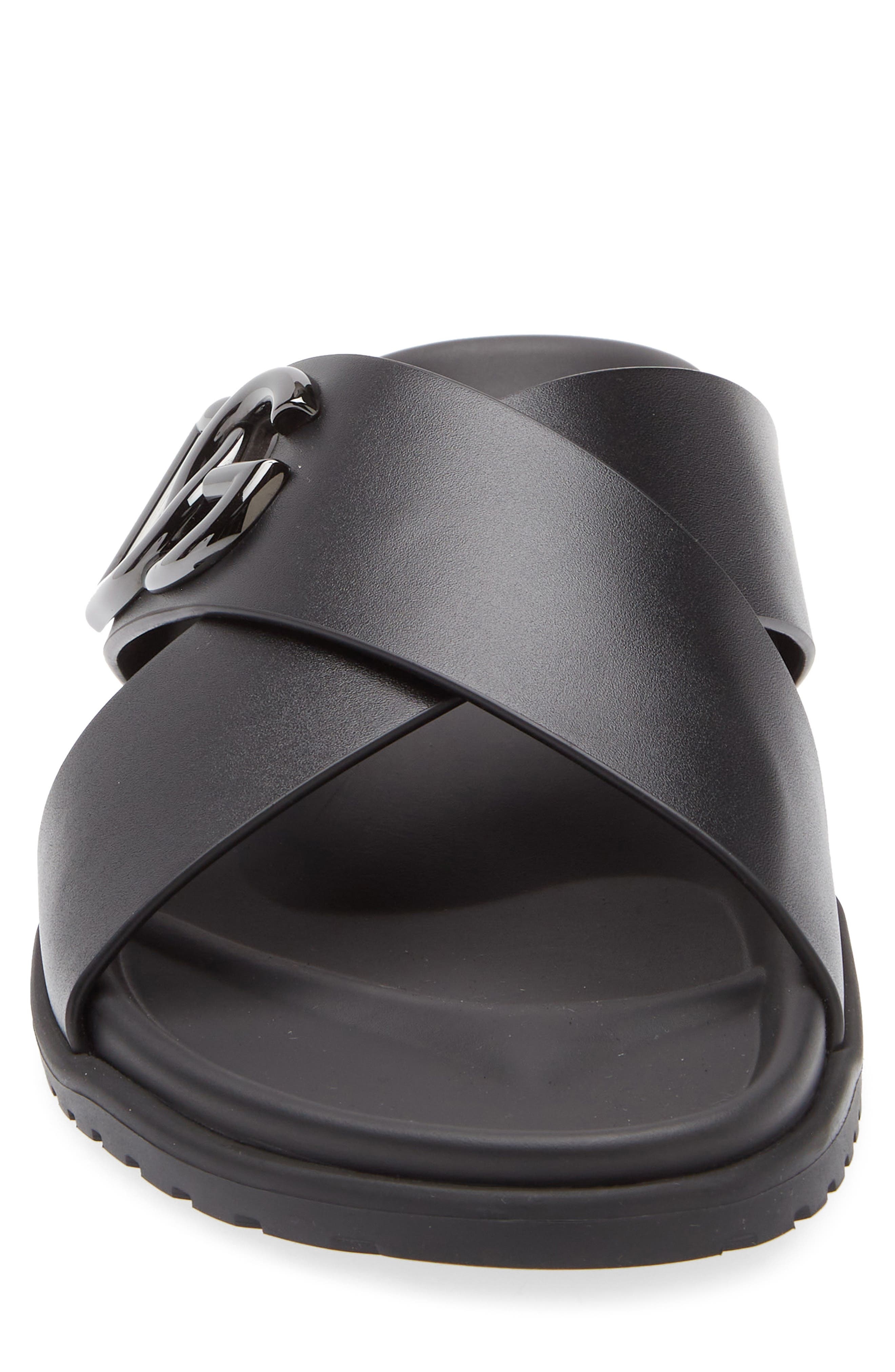 Dolce&Gabbana Logo Slide Sandal in 80999 Nero at Nordstrom - 4