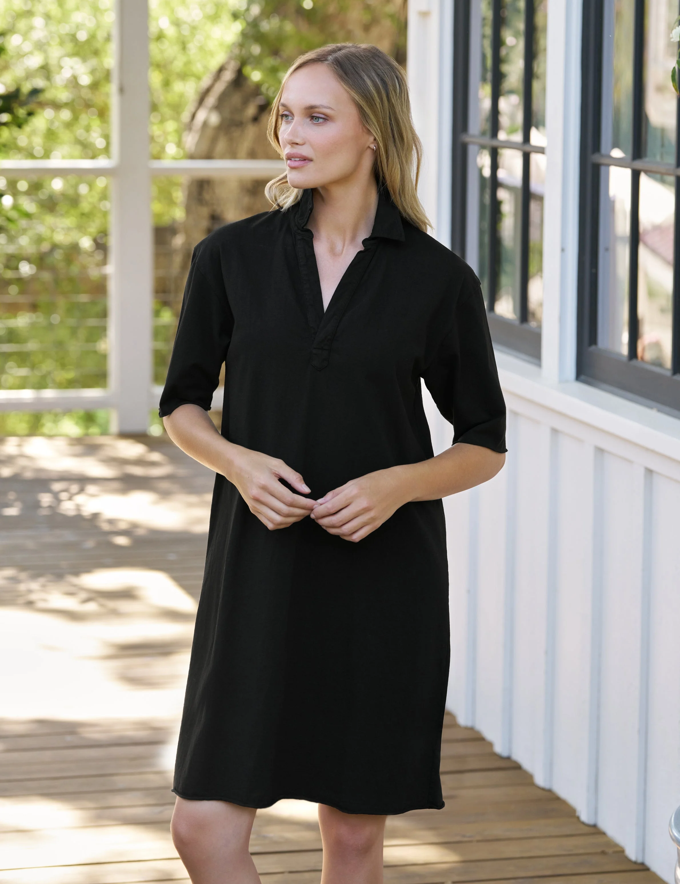 Popover Henley Dress - 1