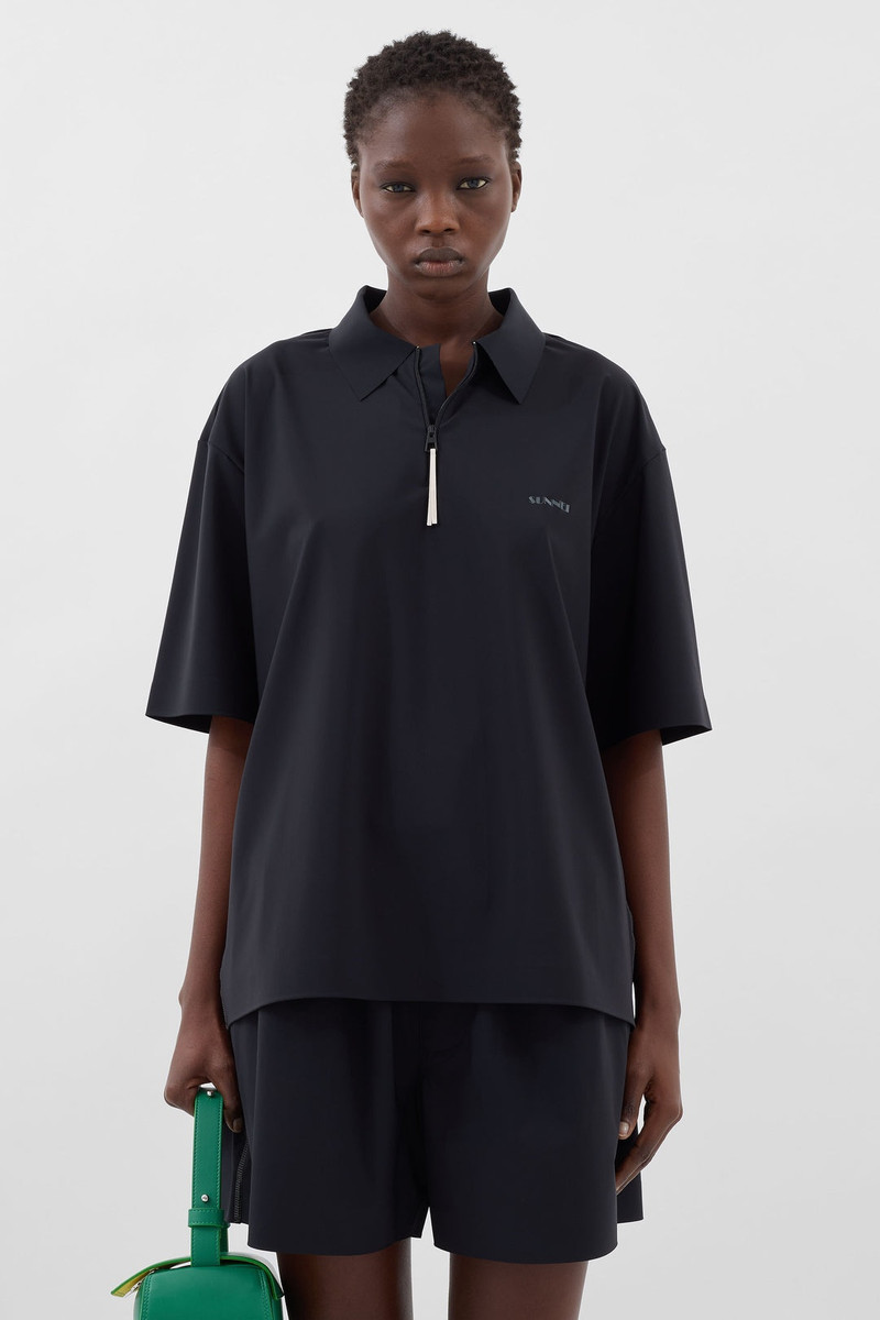 SUNNEI TECH SHORTSLEEVE POLO / black outlook