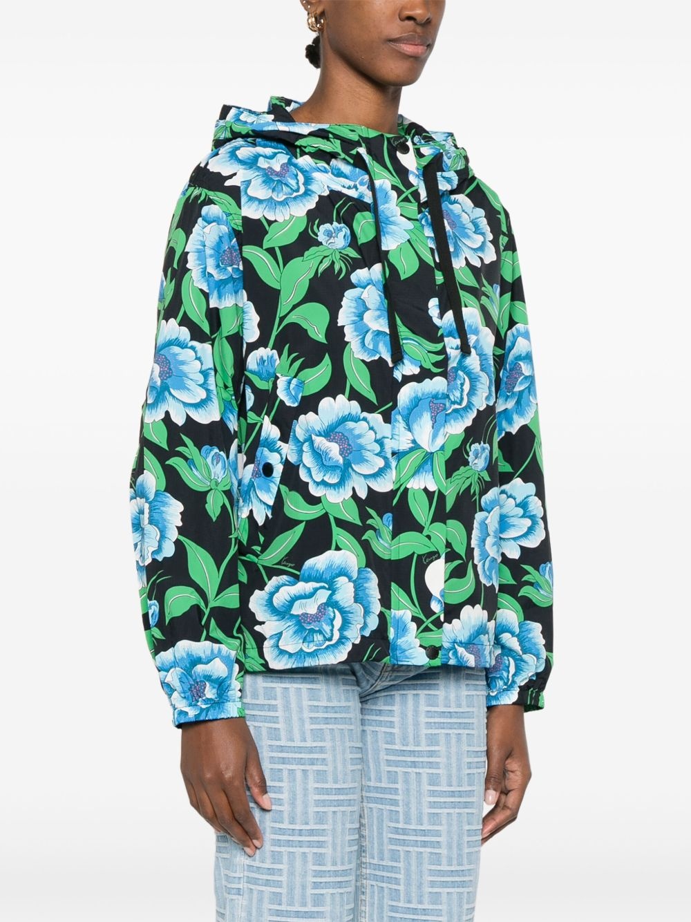 Kenzo Peonies-print windbreaker - 3