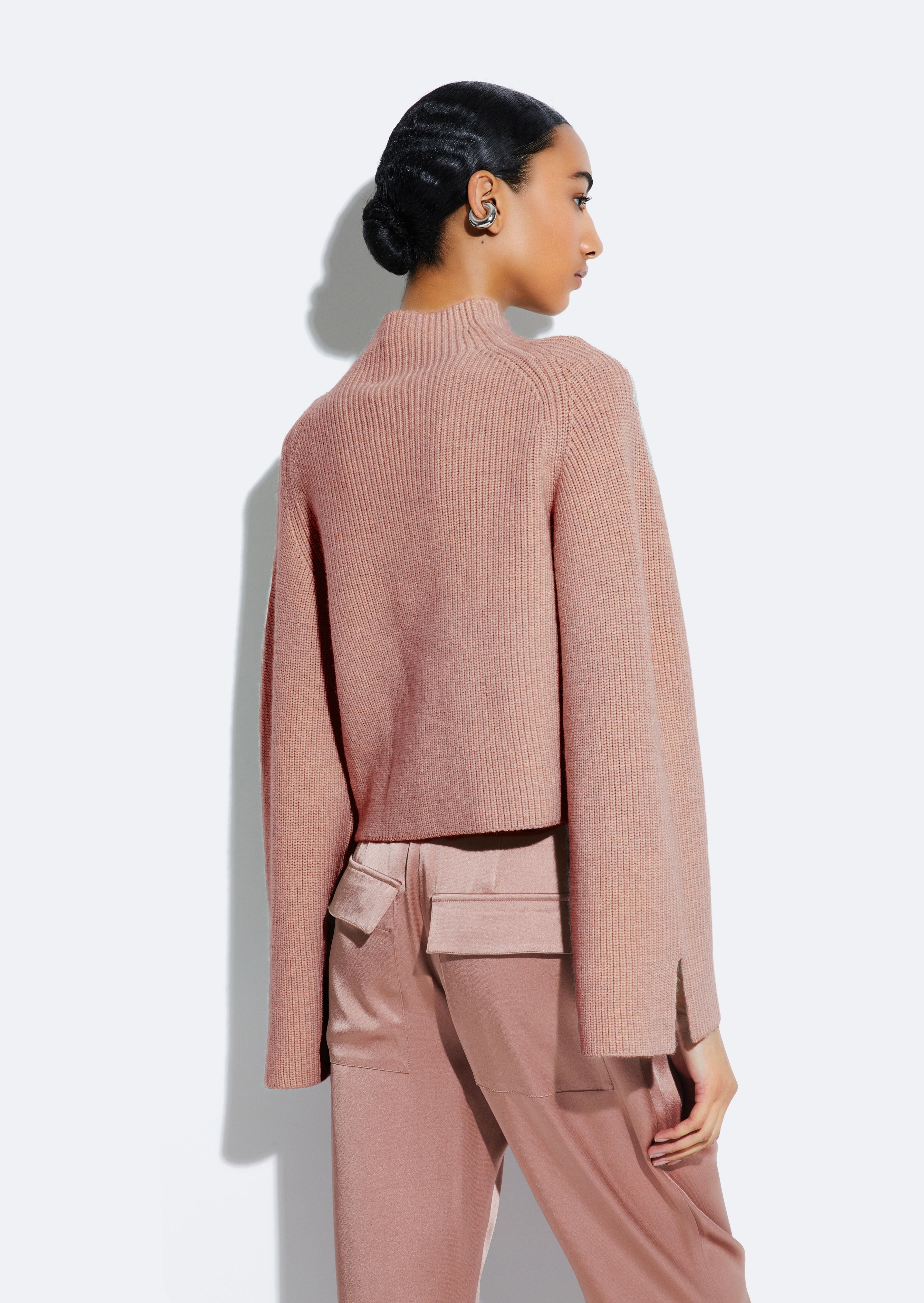Merino Mock Neck Sweater - 3