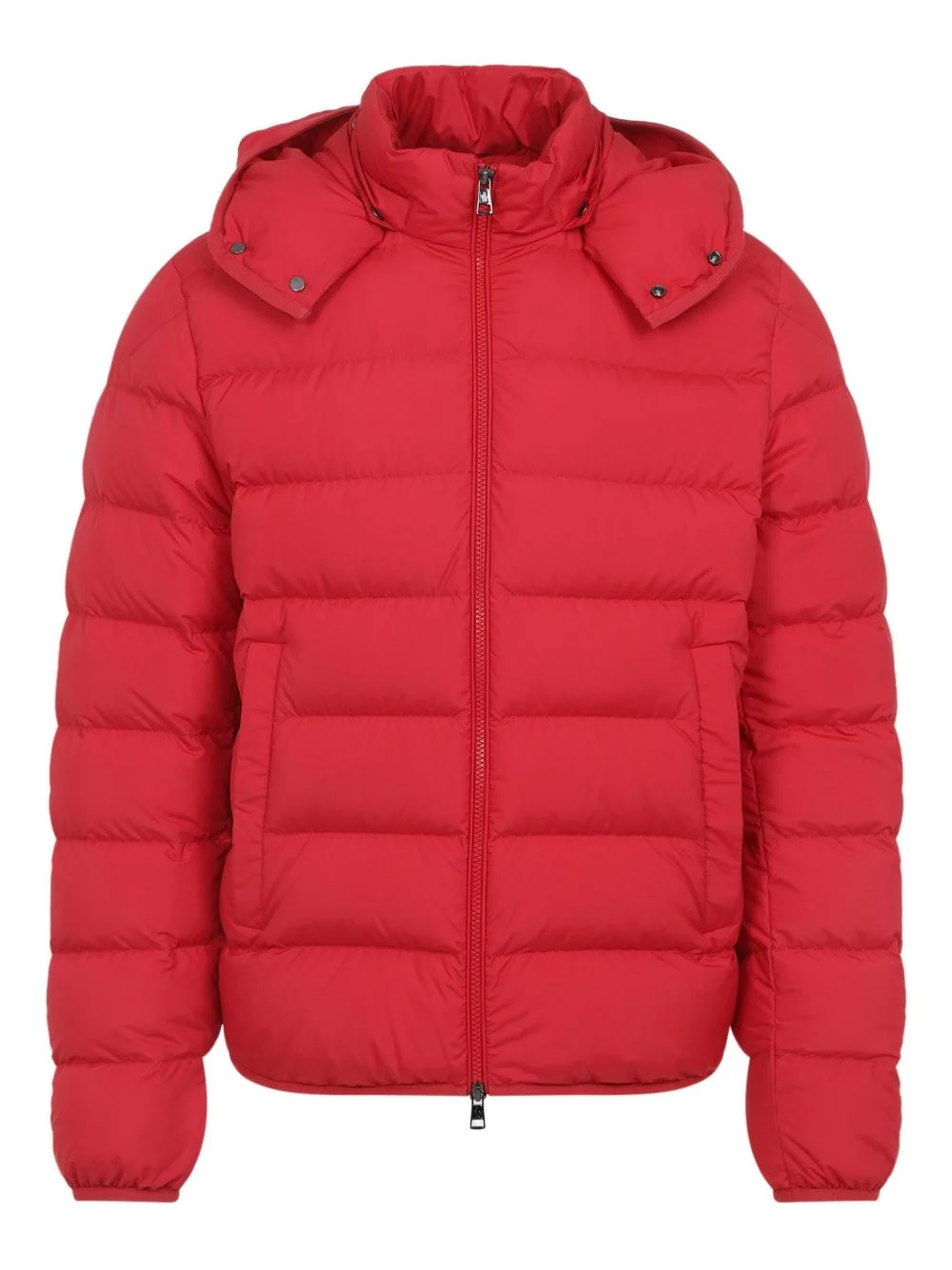 hooded quilted down jacket - 1