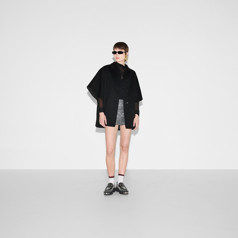 GUCCI Reversible GG silk wool coat outlook