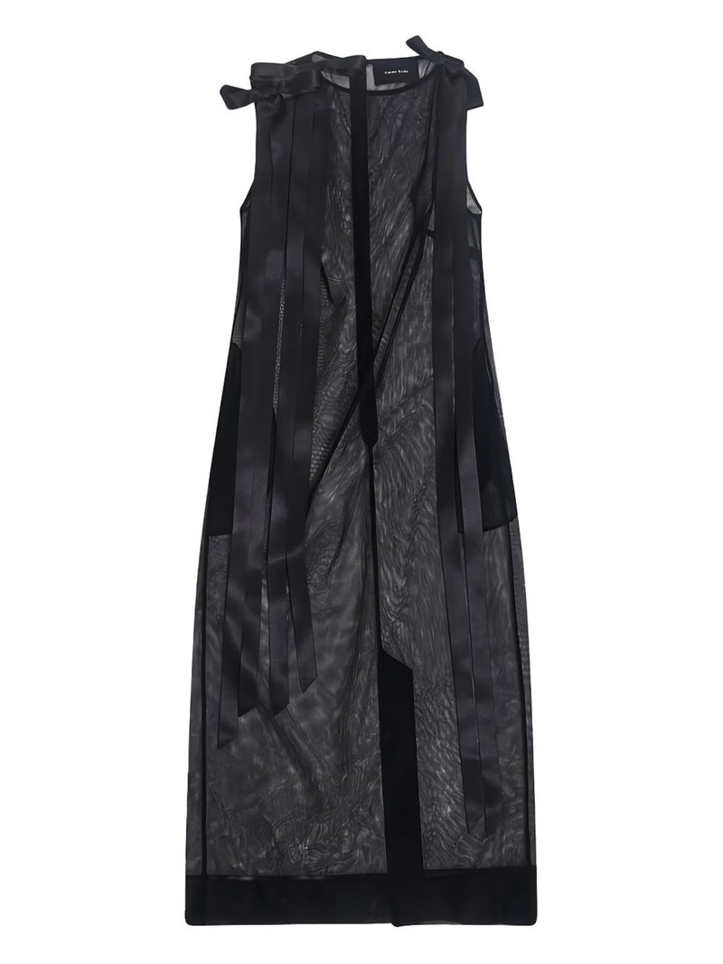 ribbon sleeveless midi dress 1