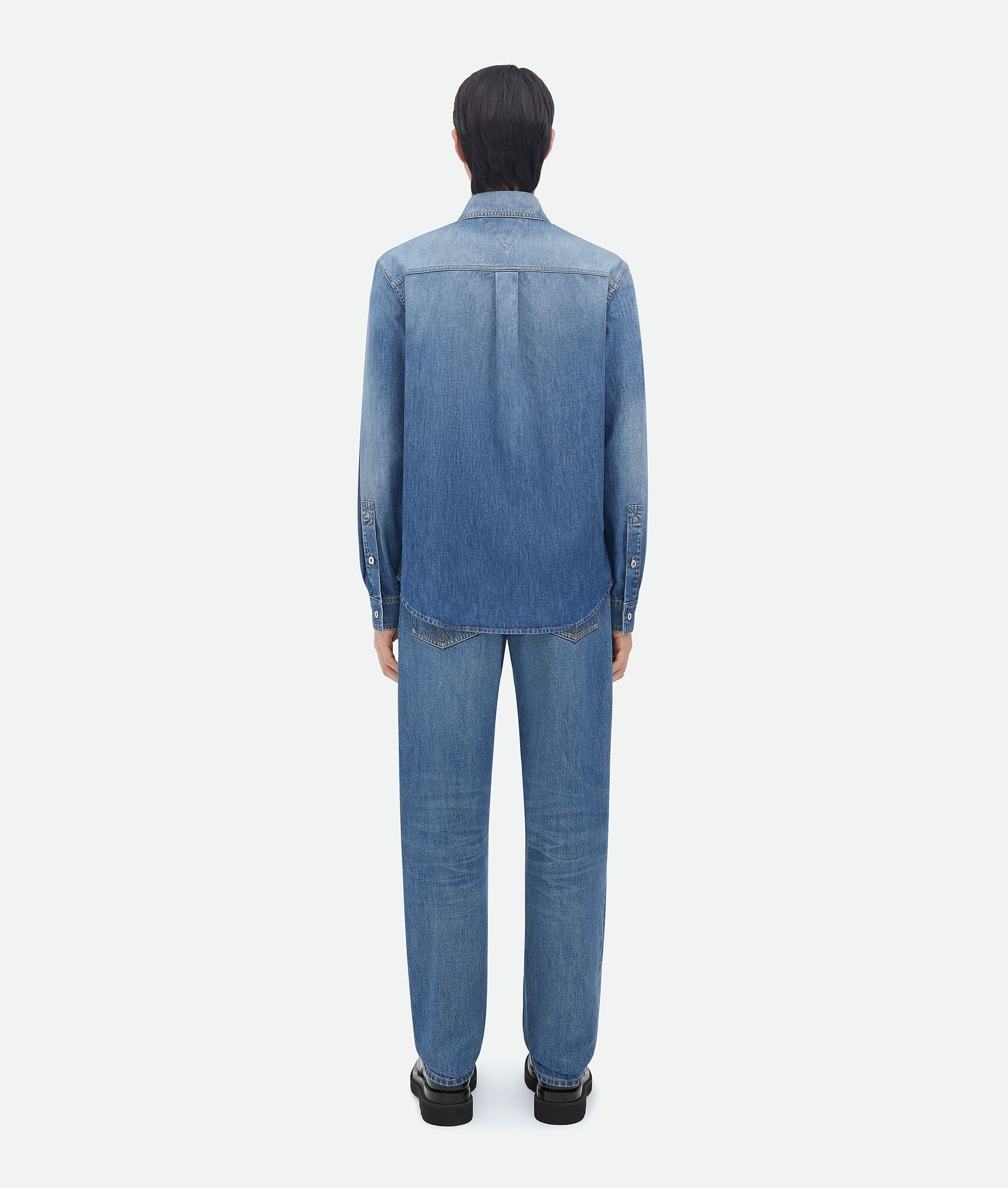 light washed denim shirt - 3