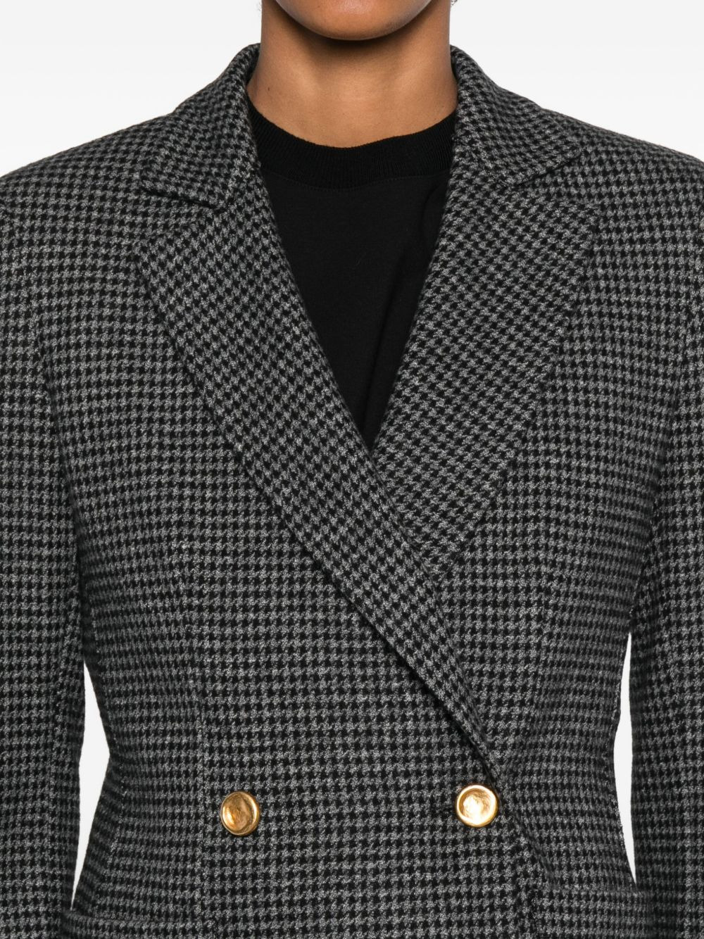 houndstooth double-breasted blazer - 5