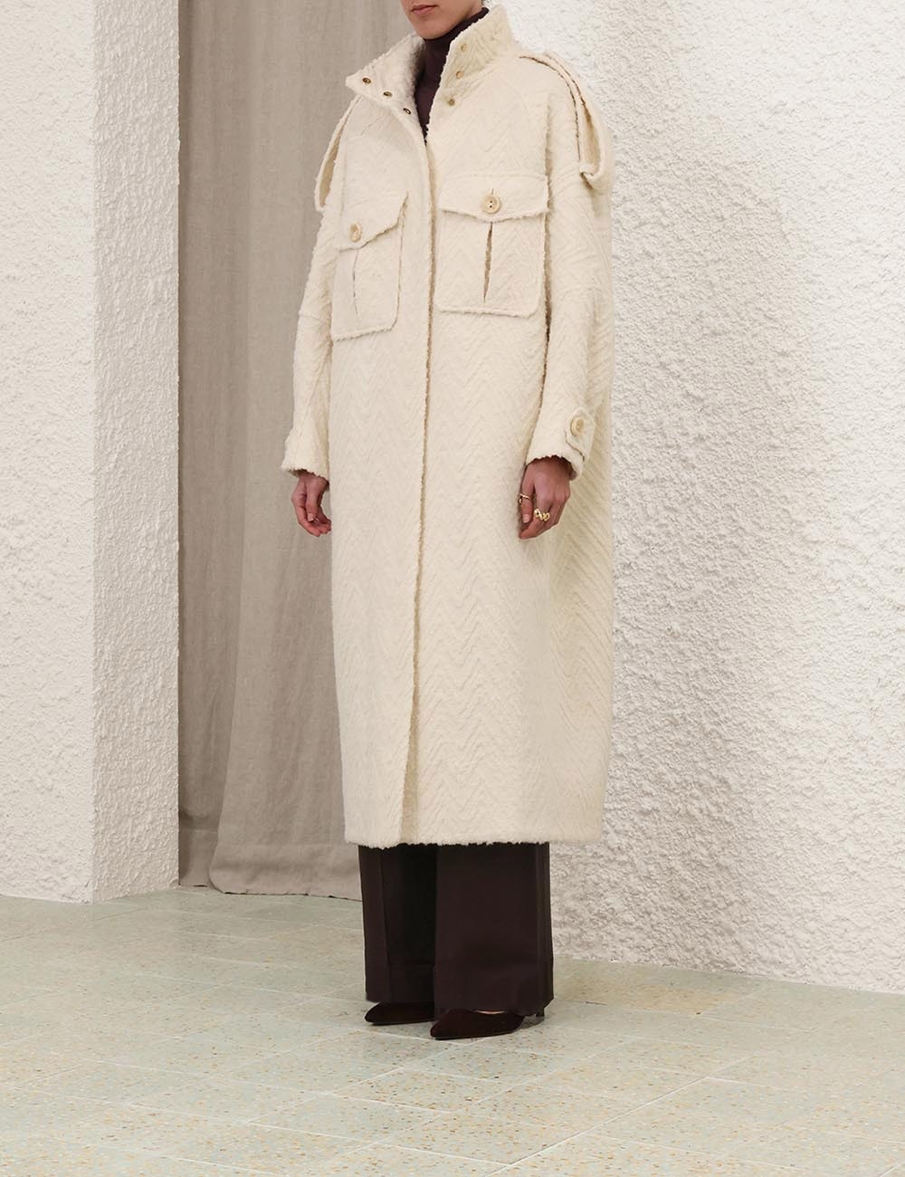 ILLUSTRATION CHEVRON COAT - 3