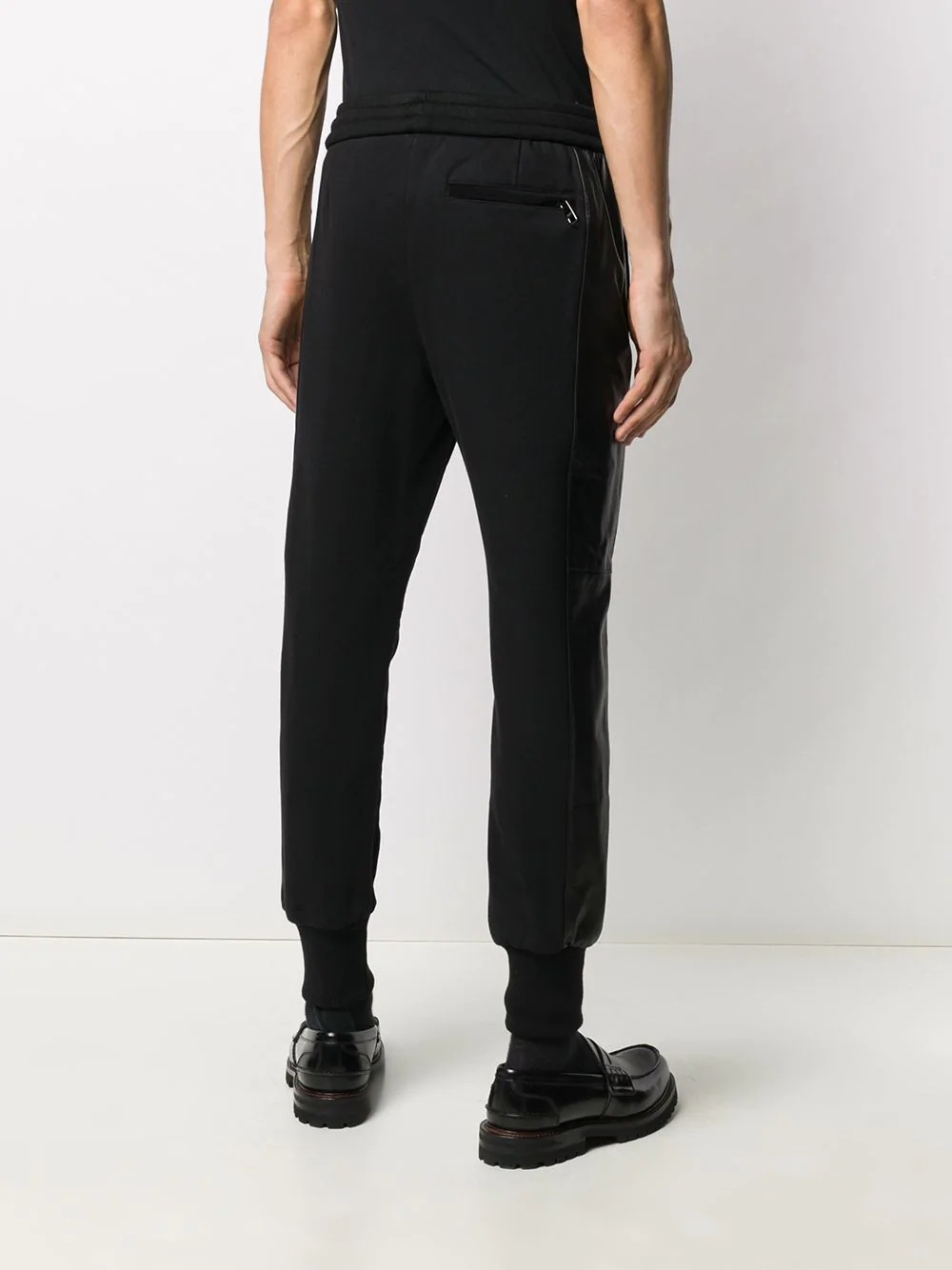 cropped panelled corduroy track pants - 4