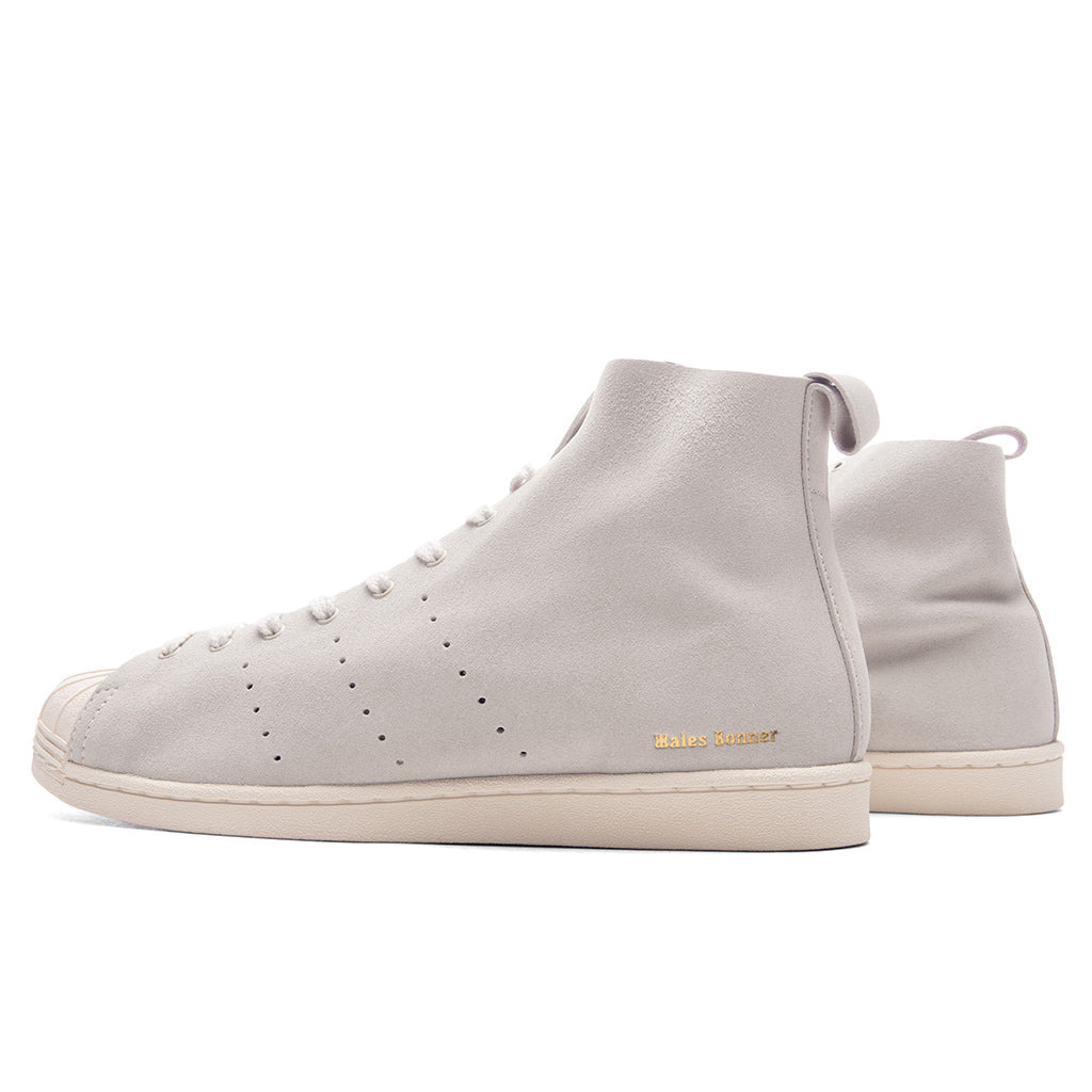 ADIDAS ORIGINALS X WALES BONNER SUPERSTAR HI - SUPPLIER COLOUR/CREAM WHITE/GOLD METALLIC - 3