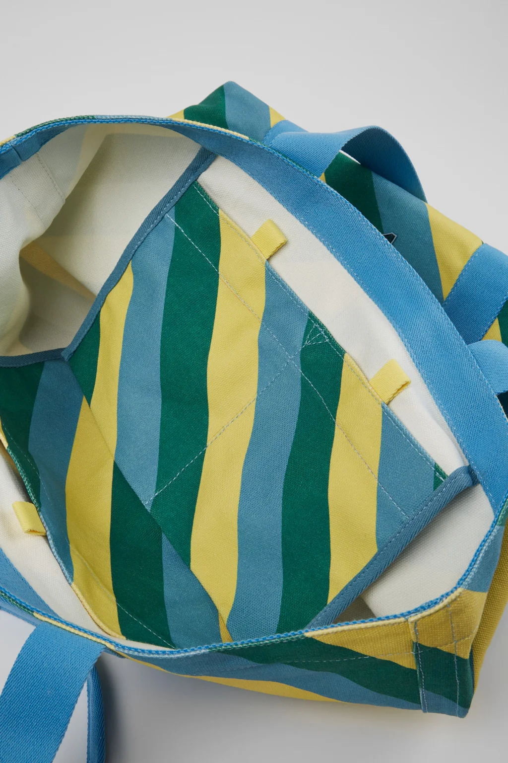 Ado Yellow, blue, and green recycled cotton tote bag - 1