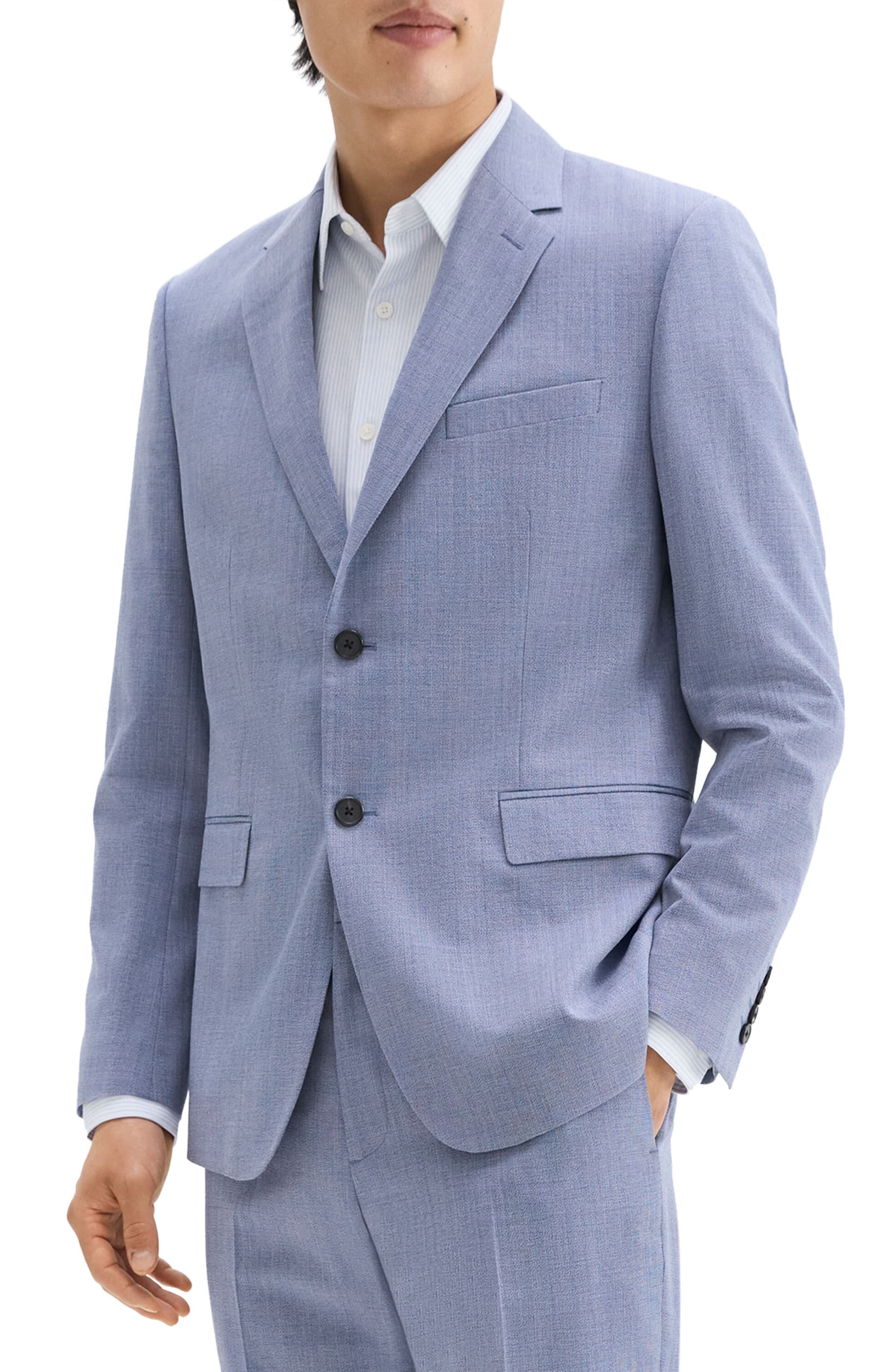 Theory Chambers Wool Blend Sport Coat in Light Indigo at Nordstrom - 3