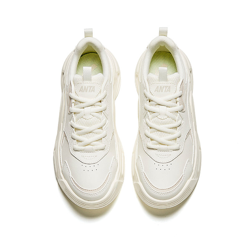(WMNS) ANTA Platform Leather 'Ivory White Beige' 922328816-5 - 3