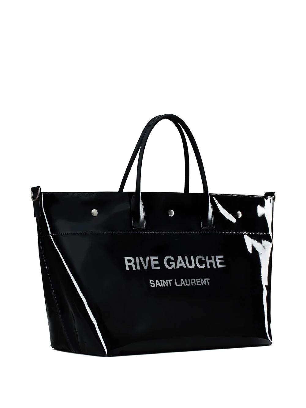 Rive Gauche patent-leather tote bag - 4