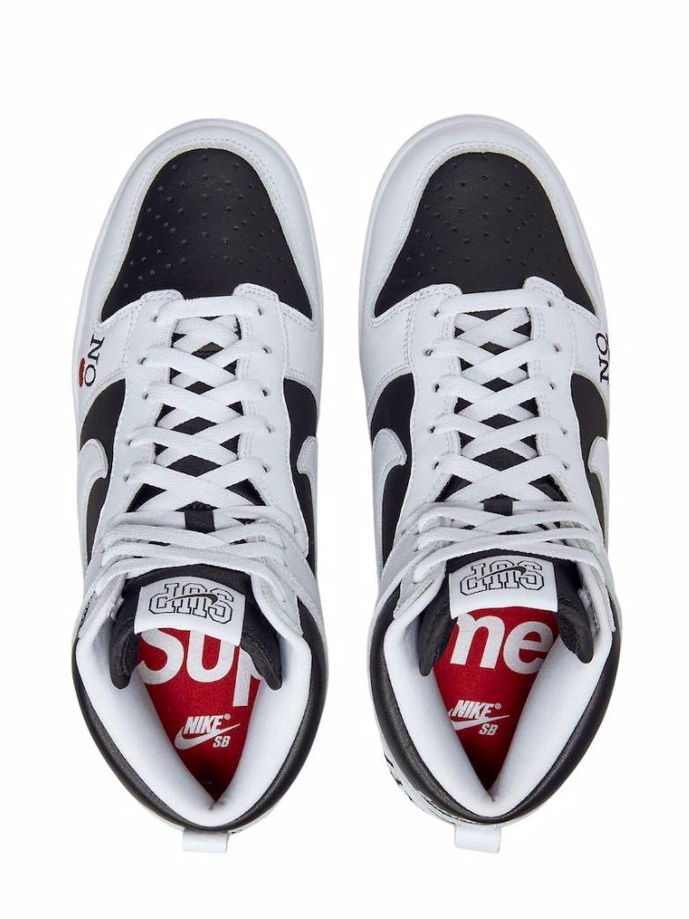 x Supreme SB Dunk High "By Any Means - White/Black" sneakers - 4