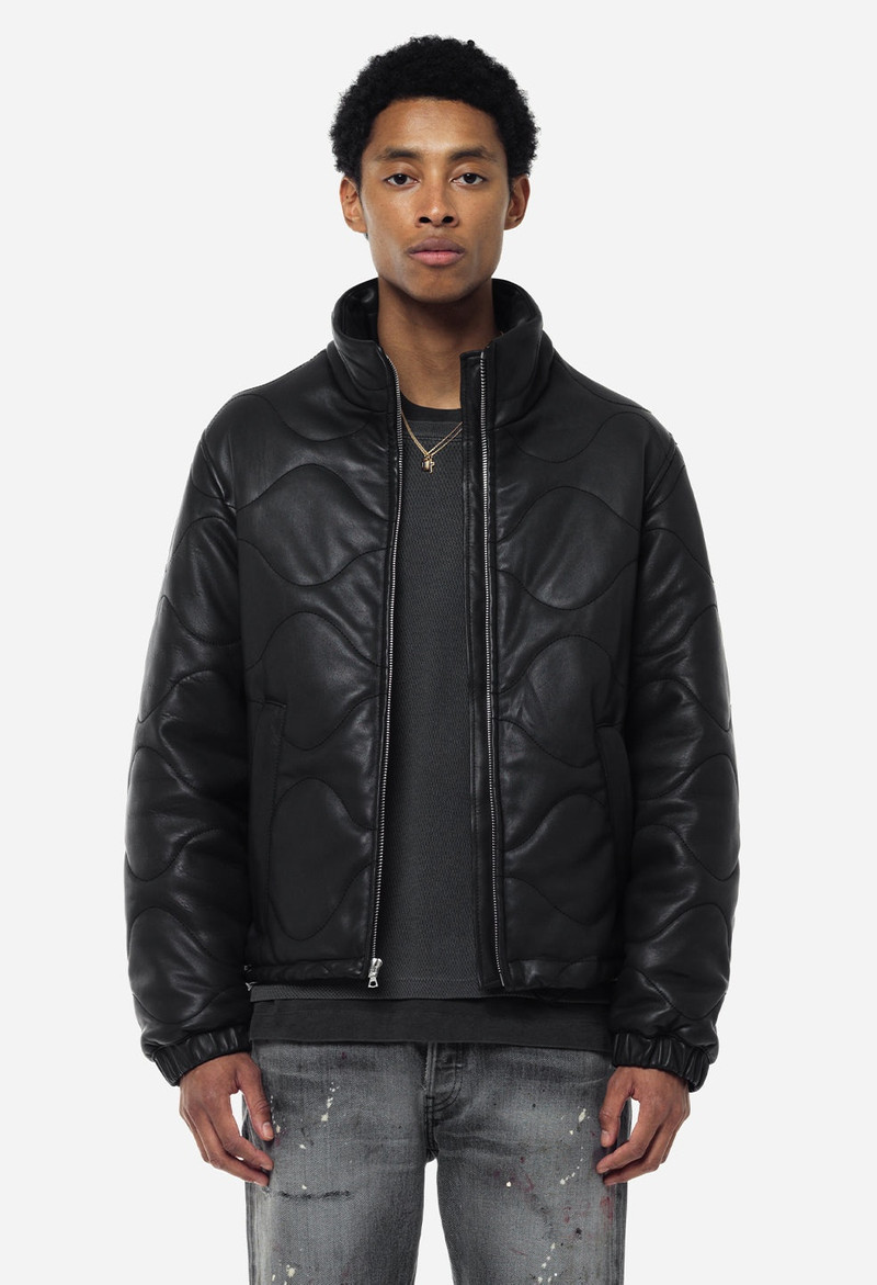 QUILTED LEATHER PUFFER JACKET 2