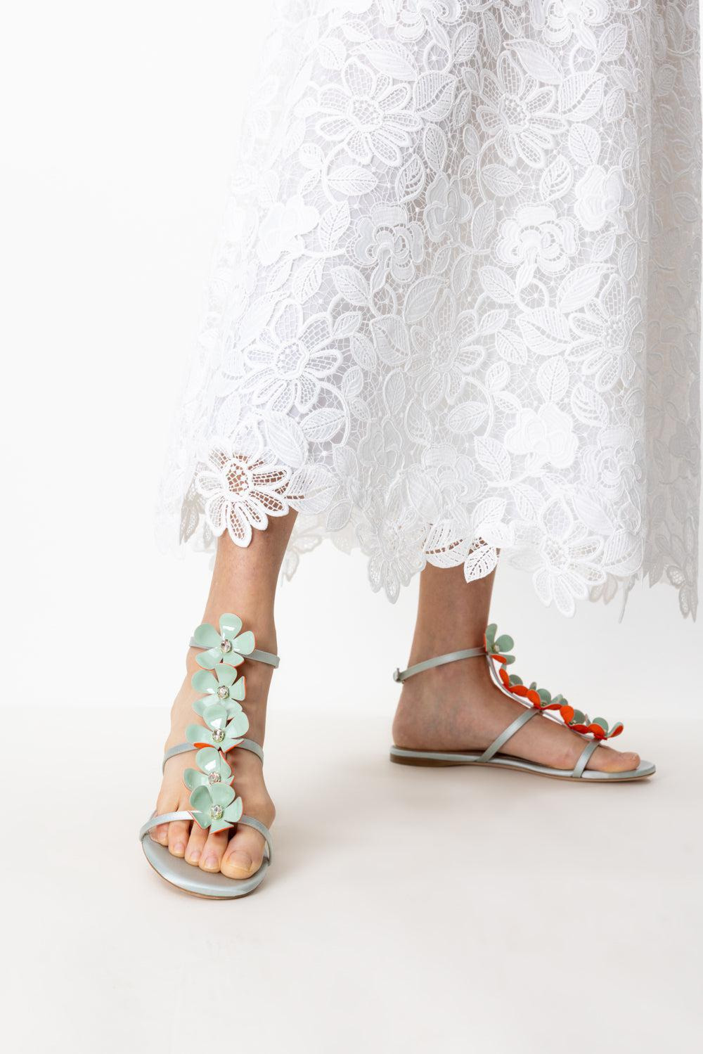 Flower Sandal - Light Blue - 4