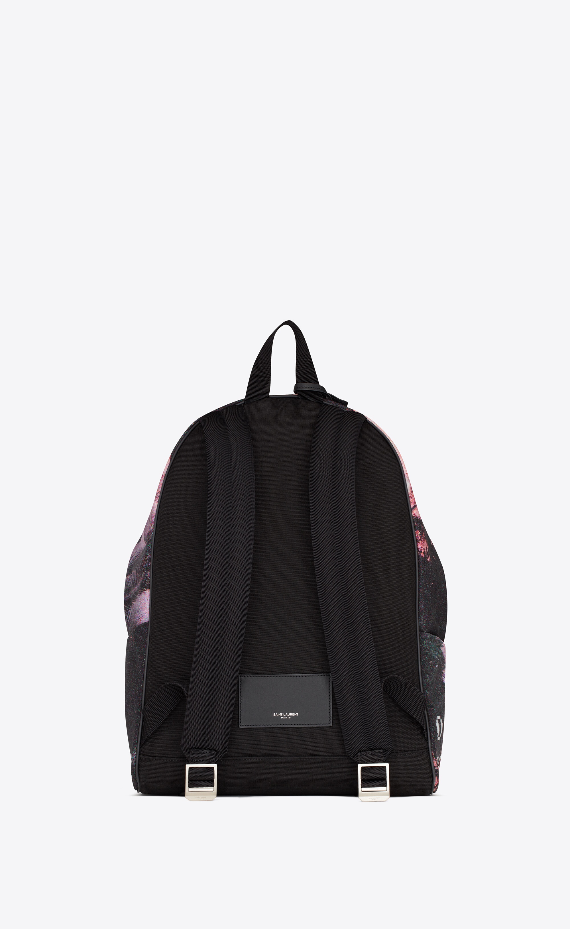 city backpack in econyl®, smooth leather and nylon - 2