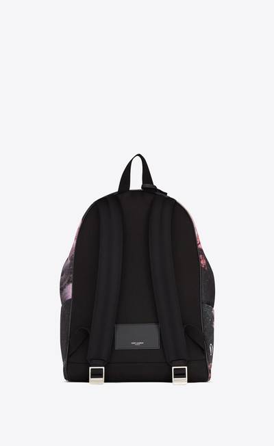 SAINT LAURENT city backpack in econyl®, smooth leather and nylon outlook