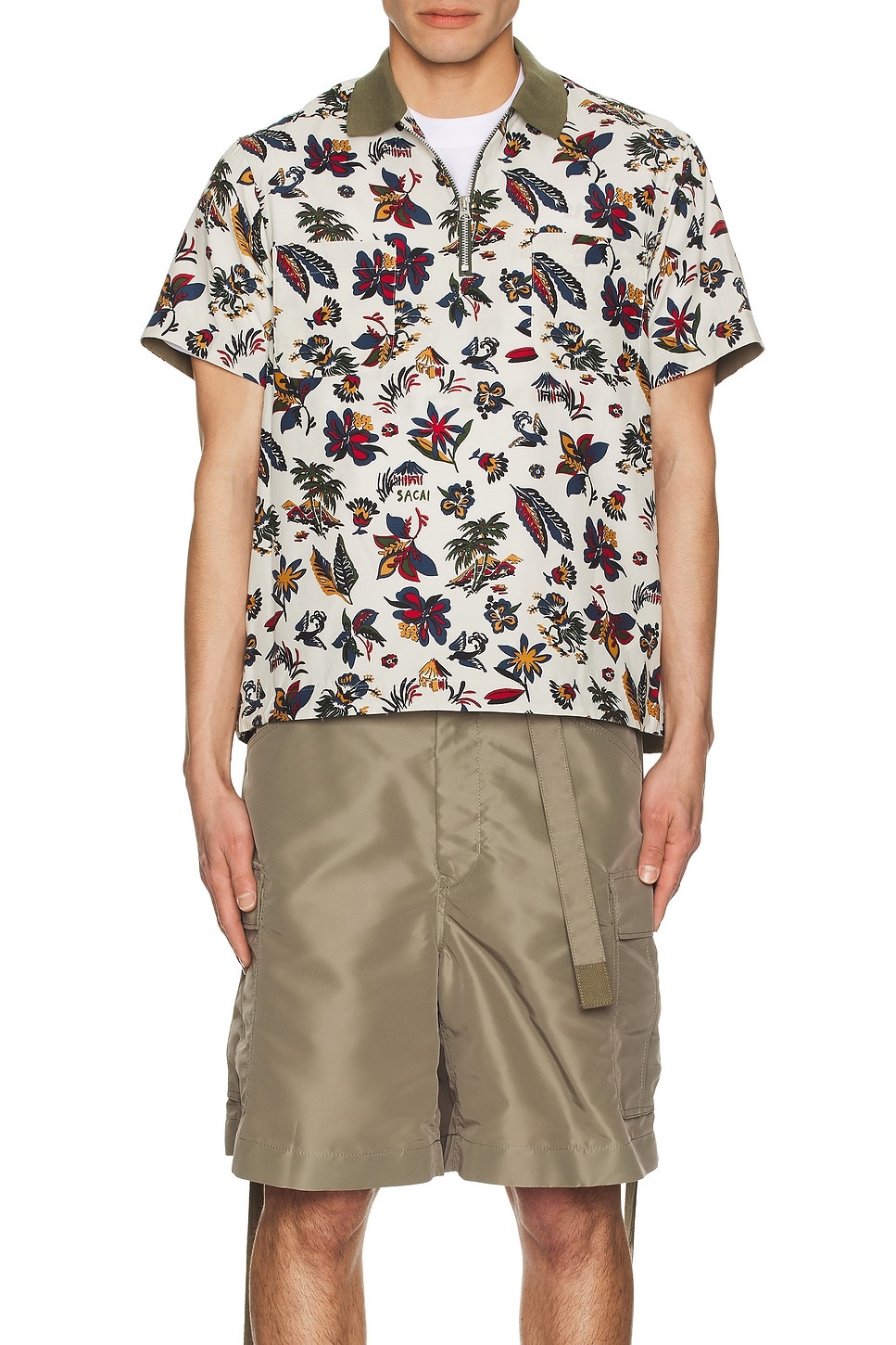 Car Race Tropical Print Polo Shirt - 3