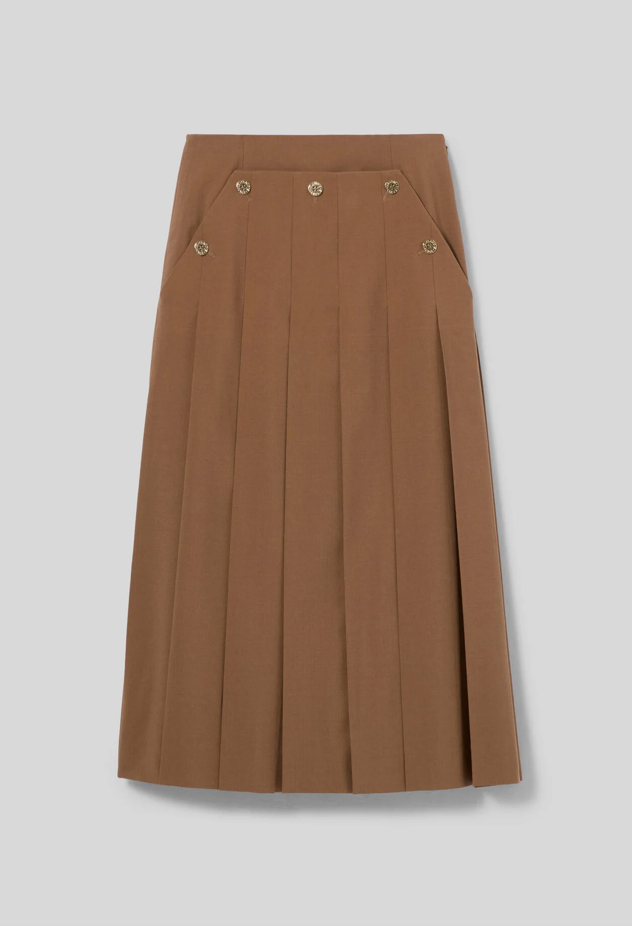 PLEATED MIDI SKIRT - 1