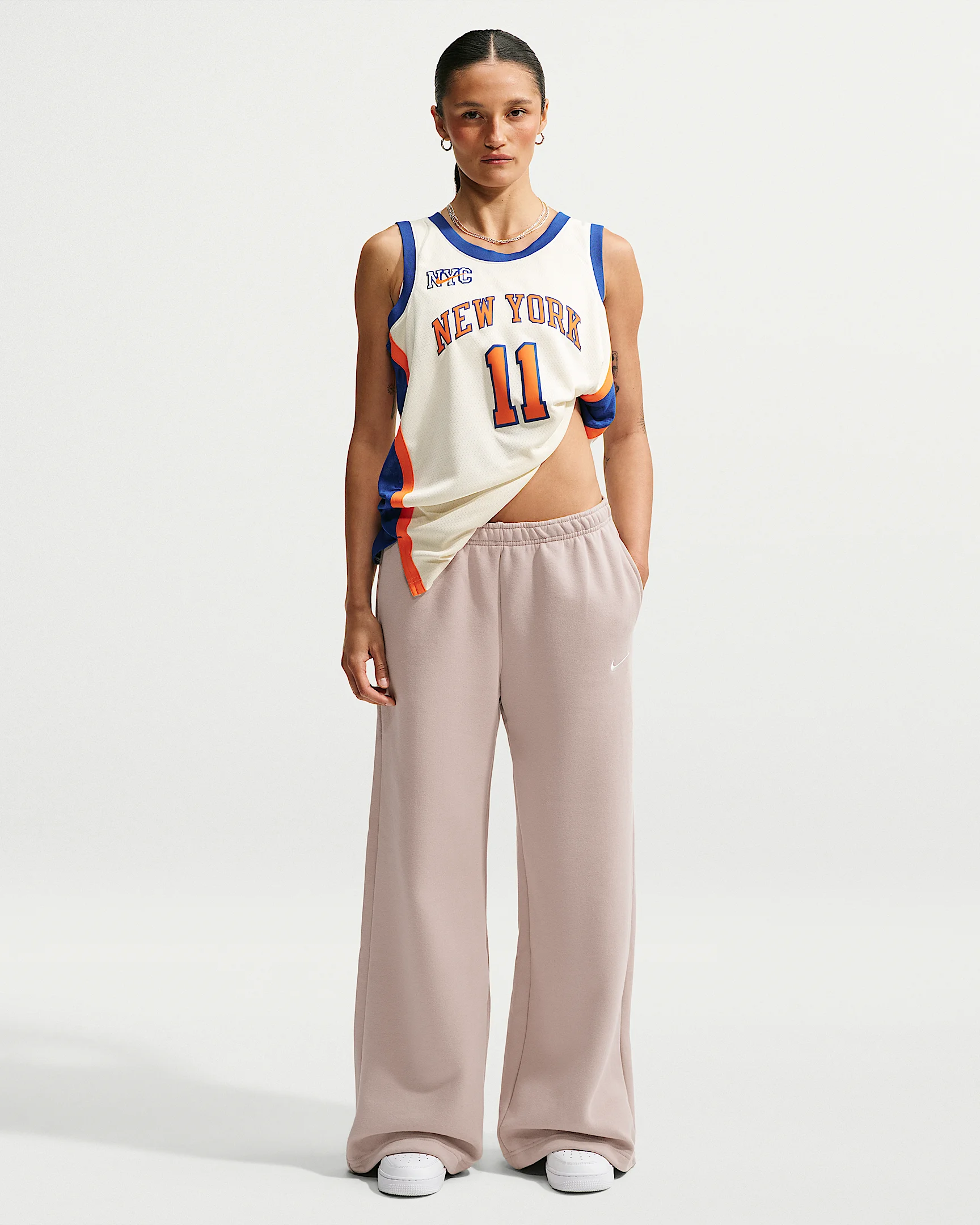 Nike Studio Fleece Medium Weight Women's Mid-Rise Wide-Leg Pants - 1