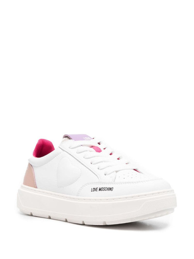 Moschino heart-motif low-top sneakers outlook