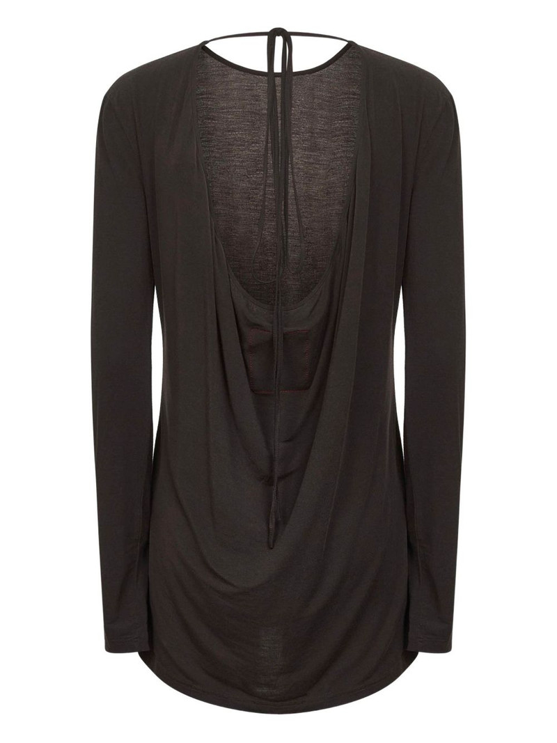 UMA WANG cowl-back long-sleeve top outlook