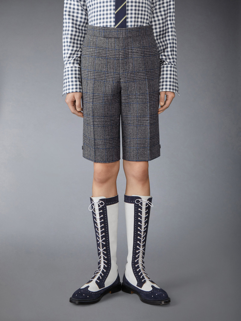 Thom Browne PRINCE OF WALES HUNTING TWEED BACKSTRAP SHORT outlook