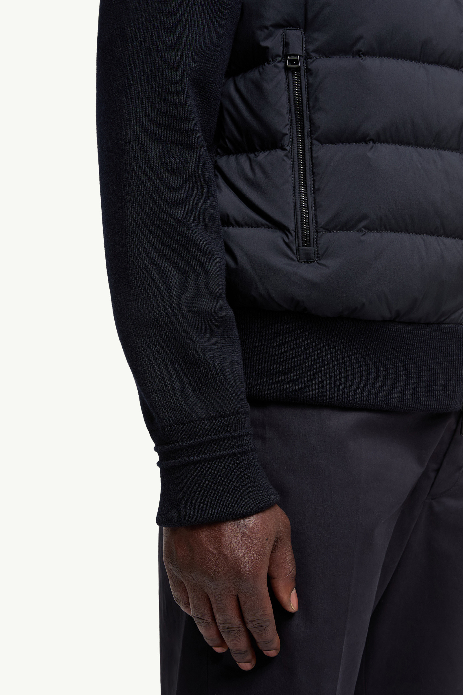 Padded Wool Zip-Up Cardigan - 6