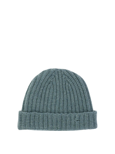 Marni Beanie With Embroidered Logo Hats Light Blue outlook