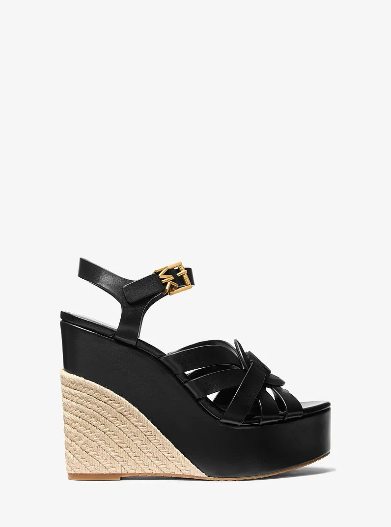 Erika Leather Wedge Sandal - 1