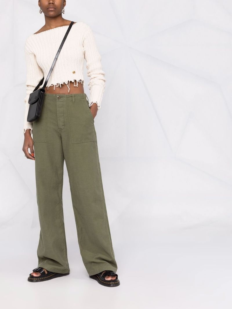 low-rise wide-leg trousers - 2