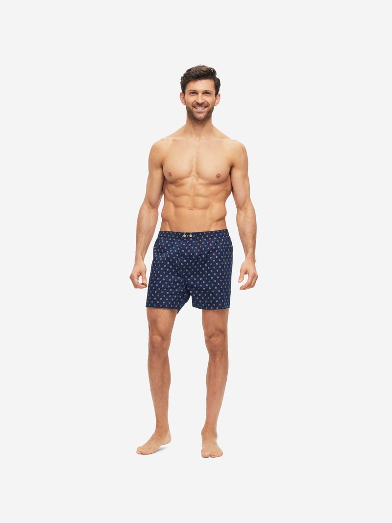 Men's Classic Fit Boxers Nelson 90 Cotton Batiste Navy - 4