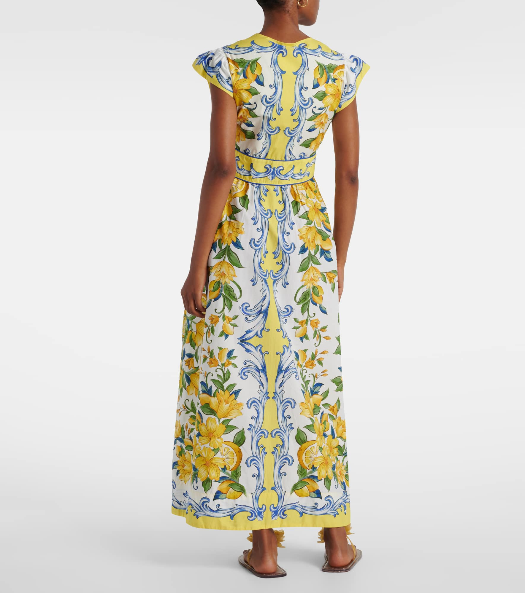 Printed cotton midi dress - 3